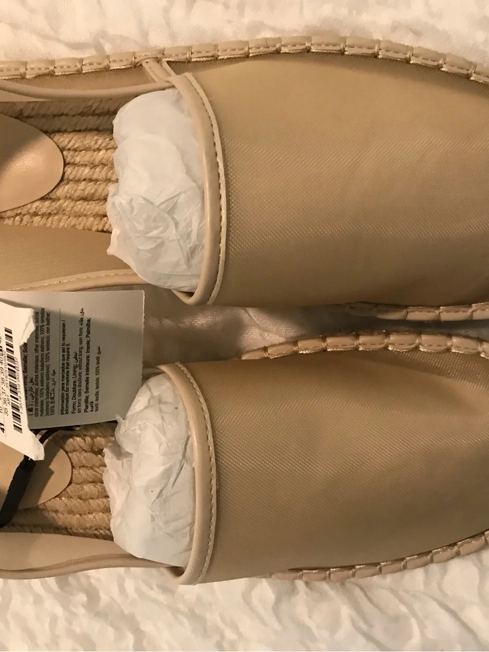 Zara Neutral Beige Espadrille Slip-On